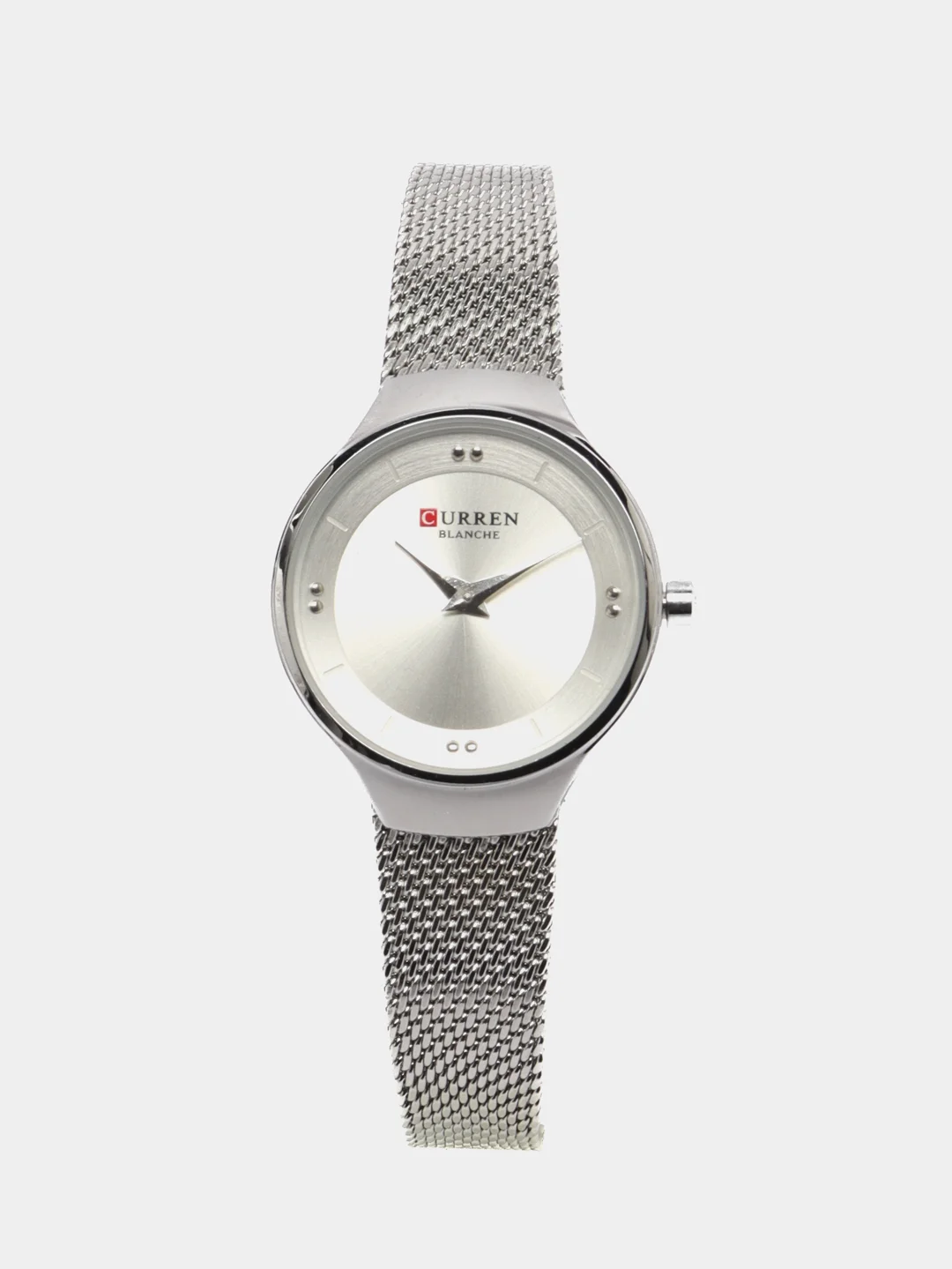 Серебряный женские наручные часы Curren 9028 в подарочной упаковке