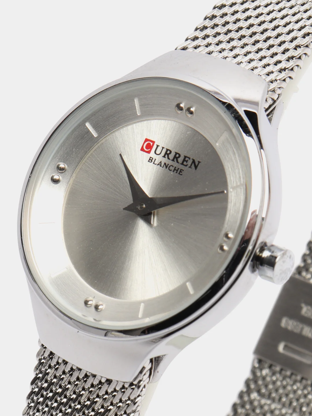 Серебряный женские наручные часы Curren 9028 в подарочной упаковке