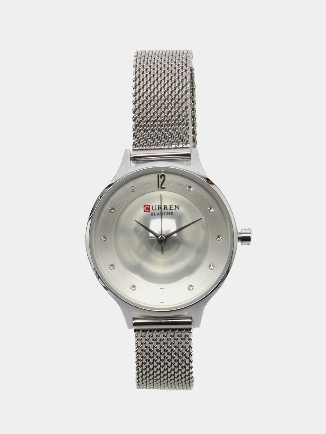 Серебряный женские наручные часы Curren 9036 в подарочной упаковке