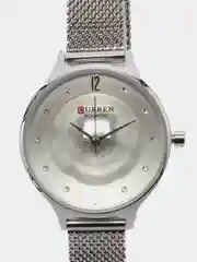 Серебряный женские наручные часы Curren 9036 в подарочной упаковке