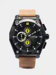 Желтый мужские наручные часы Megir ML2098G, с хронографом, в подарочной упаковке