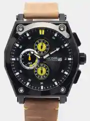 Желтый мужские наручные часы Megir ML2098G, с хронографом, в подарочной упаковке