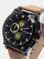 Желтый мужские наручные часы Megir ML2098G, с хронографом, в подарочной упаковке