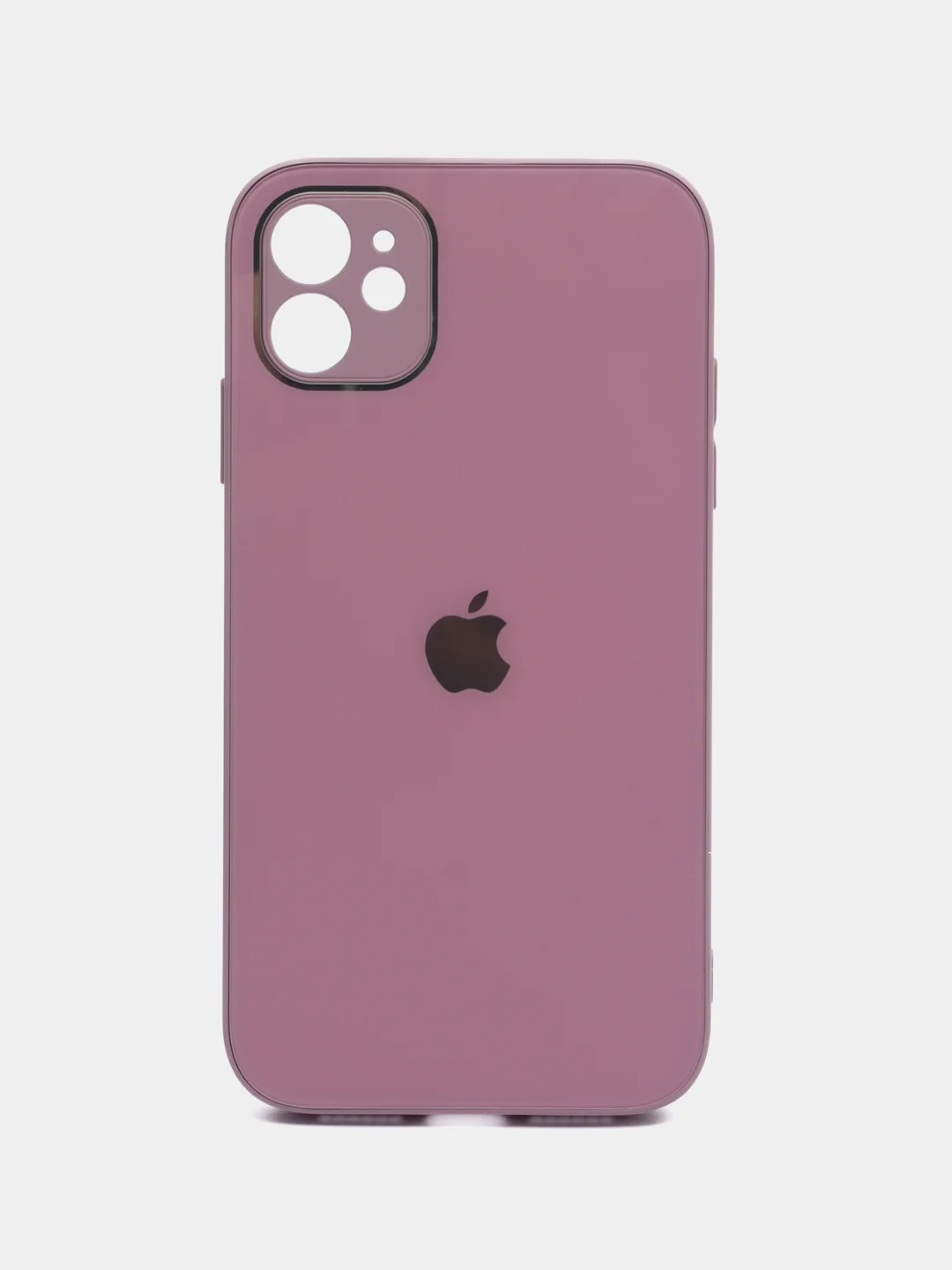 Фуксия чехол силиконовый со стеклянной панелью для Apple iPhone 11 (Айфон 11)