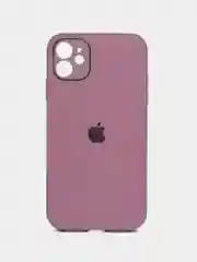 Фуксия чехол силиконовый со стеклянной панелью для Apple iPhone 11 (Айфон 11)
