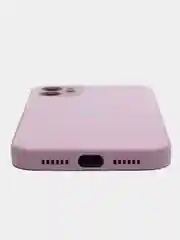 Фуксия чехол силиконовый со стеклянной панелью для Apple iPhone 11 (Айфон 11)