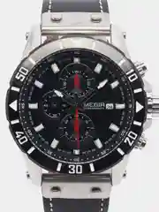 Серебряный мужские наручные часы Megir ML2081G, с хронографом, в подарочной упаковке