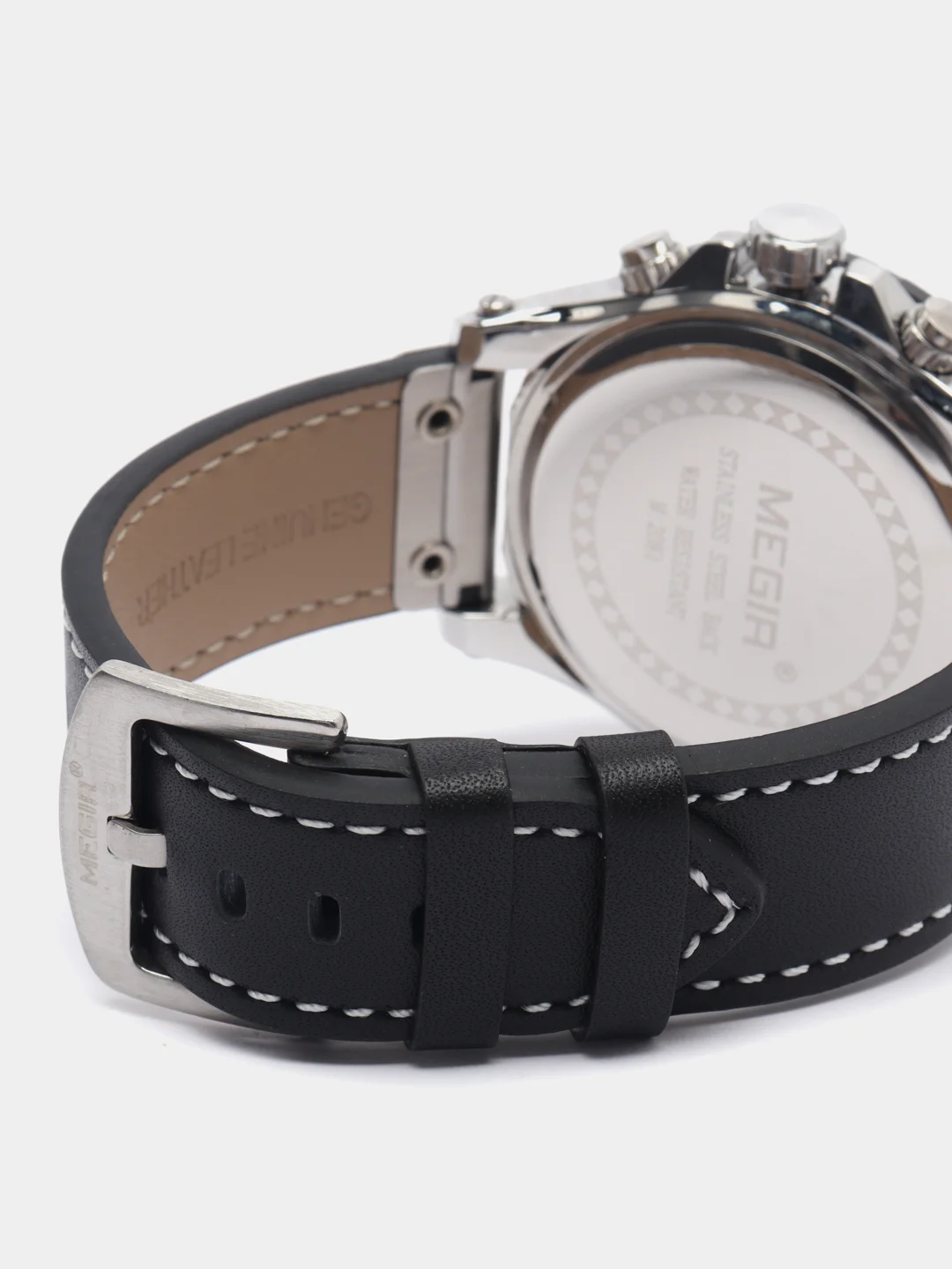 Серебряный мужские наручные часы Megir ML2081G, с хронографом, в подарочной упаковке