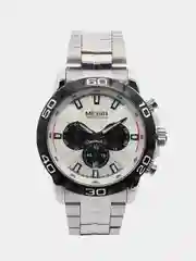 Серебряный мужские наручные часы Megir MS2087G, с хронографом, в подарочной упаковке