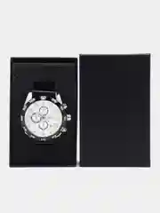 Серебряный мужские наручные часы Megir ML2096G, с хронографом, в подарочной упаковке