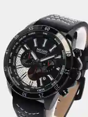 Черный мужские наручные часы Megir ML2103G с хронографом, в подарочной упаковке