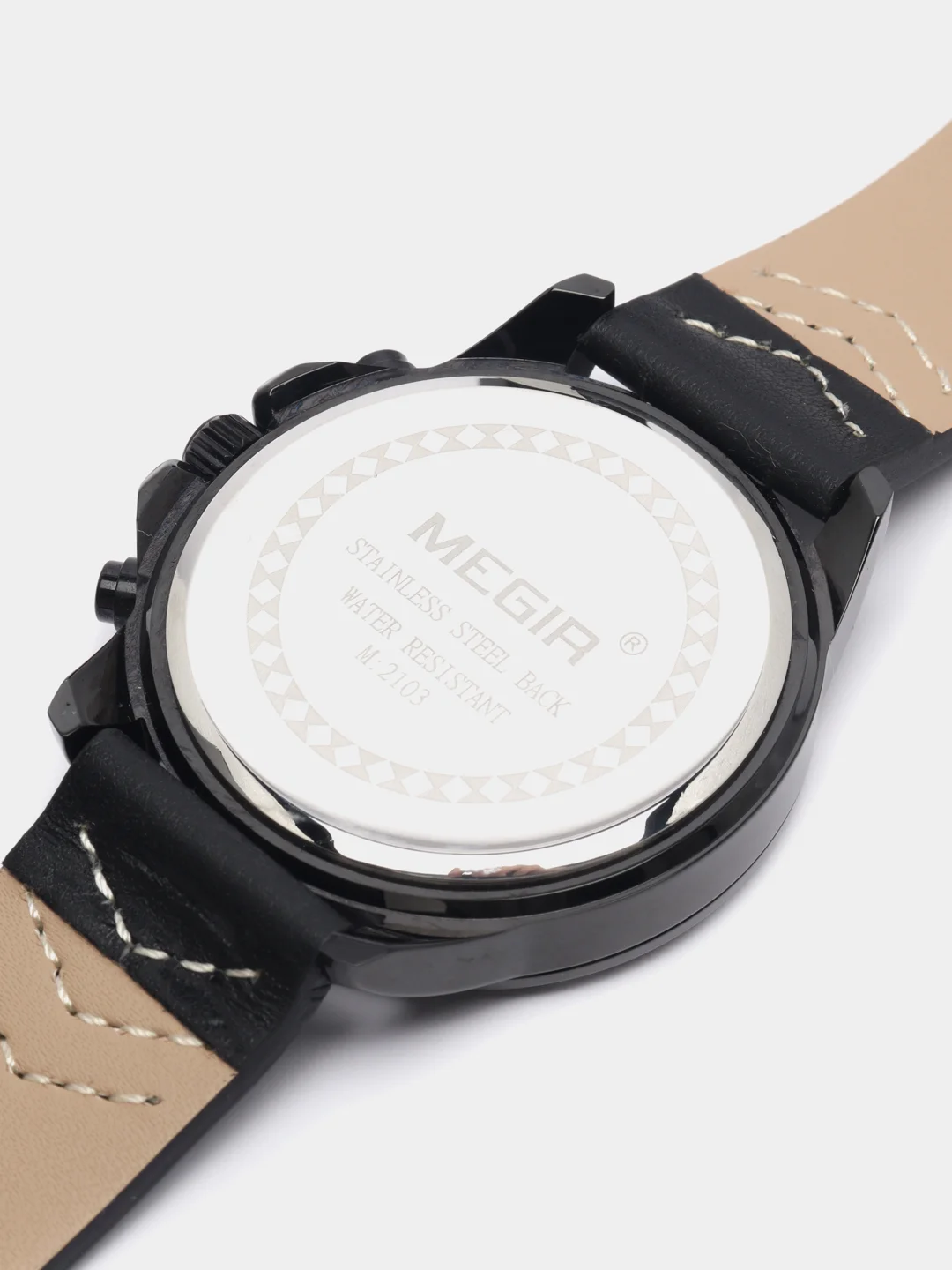 Черный мужские наручные часы Megir ML2103G с хронографом, в подарочной упаковке