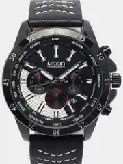 Черный мужские наручные часы Megir ML2103G с хронографом, в подарочной упаковке