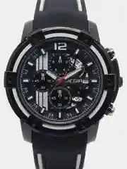 Черный мужские наручные часы Megir MN2097G, с хронографом, в подарочной упаковке