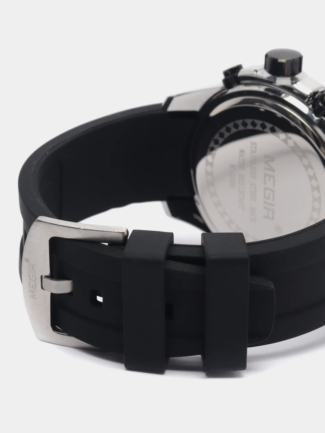 Серебряный наручные часы Megir MN2086G, с хронографом, мужские, в подарочной упаковке