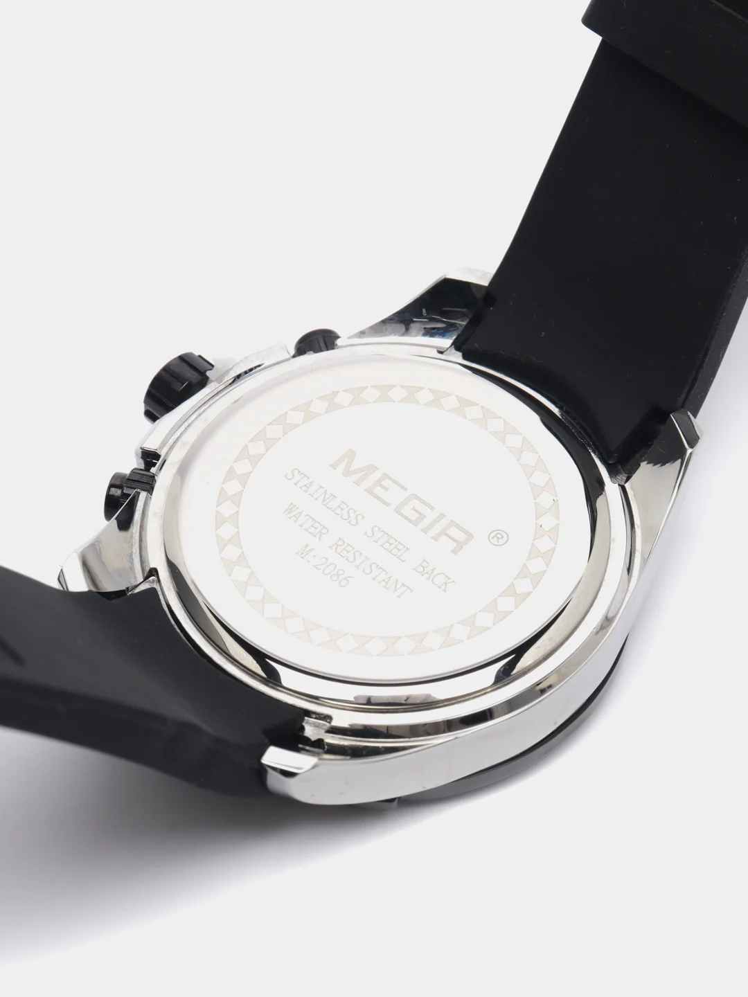 Серебряный наручные часы Megir MN2086G, с хронографом, мужские, в подарочной упаковке