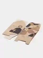 Коралловый меланж коробка подарочная для подарка "Квадратная с рисунком", складная