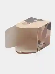 Коралловый меланж коробка подарочная для подарка "Квадратная с рисунком", складная