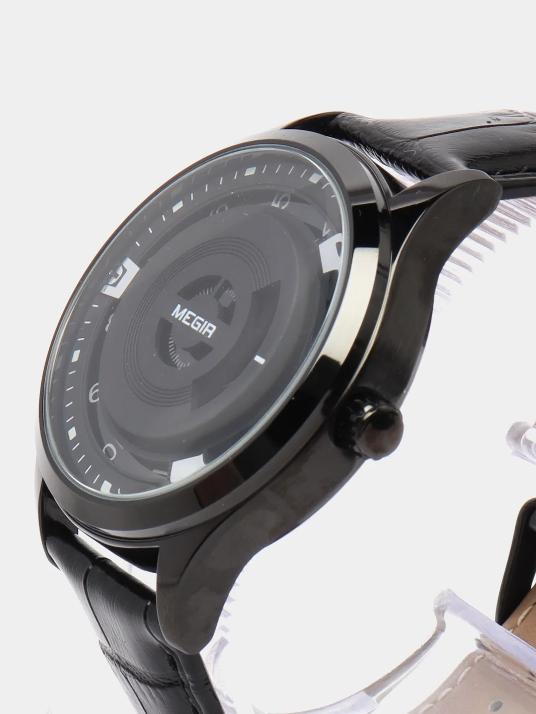 Черный мужские наручные часы Megir ML1067G, с календарём, в подарочной упаковке