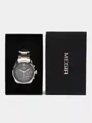 Серый мужские наручные часы Megir MS2010G, с хронографом, в подарочной упаковке