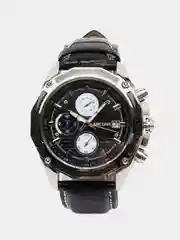 Черный мужские наручные часы Megir ML2015GB, с хронографом, в подарочной упаковке