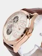 Коричневый мужские наручные часы скелетоны Megir ML2017G, с хронографом, в подарочной упаковке