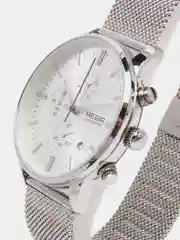 Серебряный мужские наручные часы Megir MS2011G, с хронографом, в подарочной упаковке