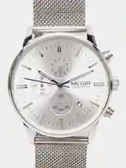 Серебряный мужские наручные часы Megir MS2011G, с хронографом, в подарочной упаковке