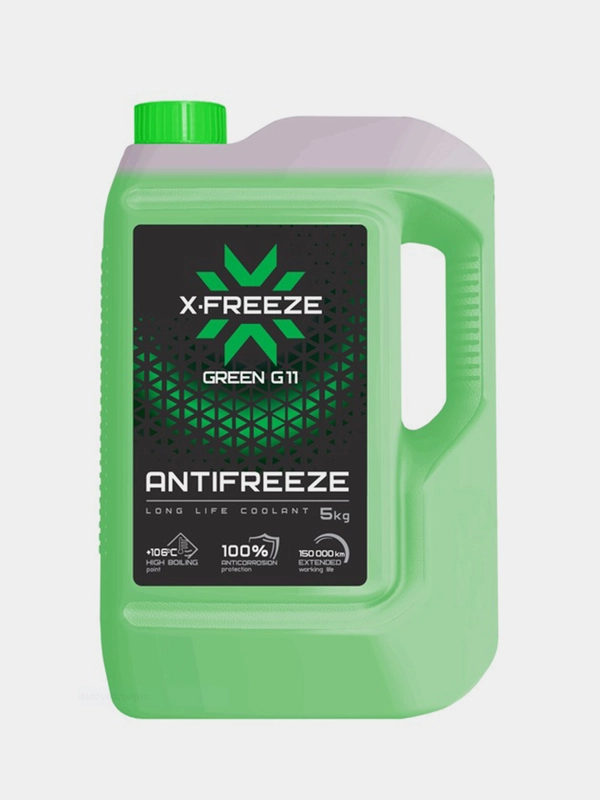 Антифриз X-Freeze "Green", -40 С, зеленый, 5 кг