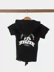 Черный туника трикотажная, с капюшоном, для малыша