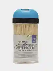 Зубочистки деревянные бамбуковые в индивидуальной упаковке 200 штук, Белый Аист, 607567