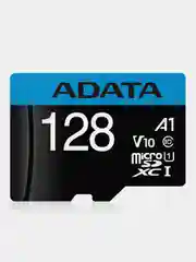 Карта памяти ADATA Premier microSDXC 128 Gb и адаптер, UHS-I A1