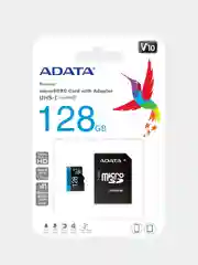 Карта памяти ADATA Premier microSDXC 128 Gb и адаптер, UHS-I A1