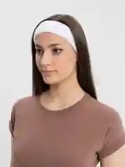 Белый повязка на голову, спортивная, широкая