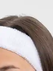 Белый повязка на голову, спортивная, широкая