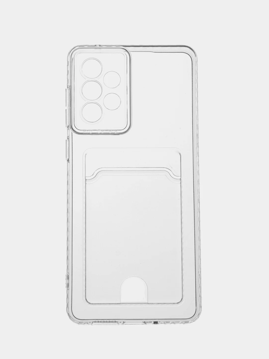 Прозрачный чехол для Samsung Galaxy A73 (Самсунг Галакси А73), с карманом для карты