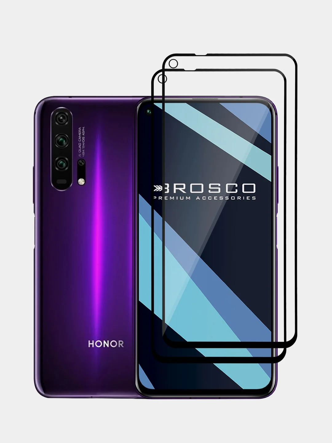 Белый стекло для Honor 20, 20 Pro, Huawei Nova 5T защитное ROSCO с олеофобным покрытием, матовое