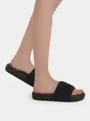 Черный шлепанцы сланцы женские, TENDANCE