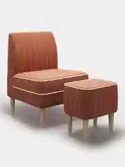 Рыжий пуф MONOFIX, АММА велюр