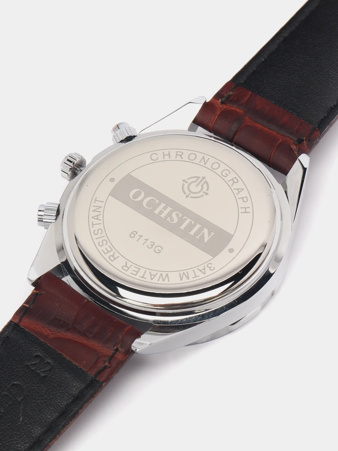 Коричневый мужские наручные часы Ochstin 6113B с хронографом в подарочной упаковке
