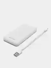 Белый внешний аккумулятор WALKER WB-410, 10 000 mAh