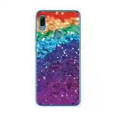 Багровый силиконовый чехол на Honor 8A/8A Pro/Huawei Y6 2019/Y6s / Хонор 8А прозрачный, с рисунком