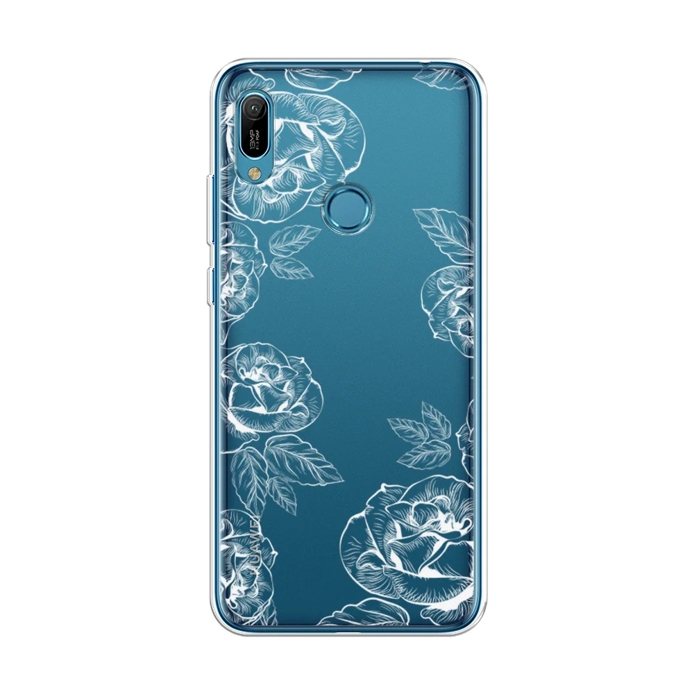 Бежевый меланж силиконовый чехол на Honor 8A/8A Pro/Huawei Y6 2019/Y6s / Хонор 8А прозрачный, с рисунком