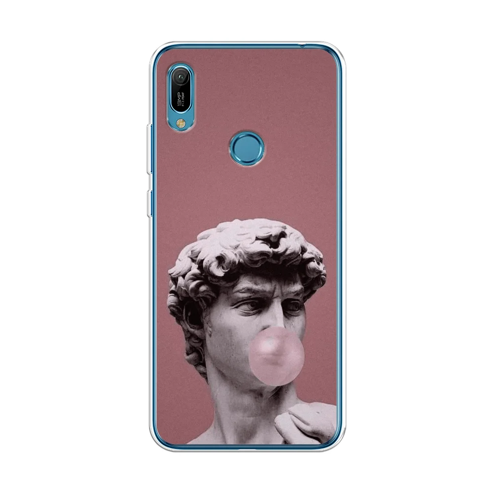 Коралловый силиконовый чехол на Honor 8A/8A Pro/Huawei Y6 2019/Y6s / Хонор 8А прозрачный, с рисунком