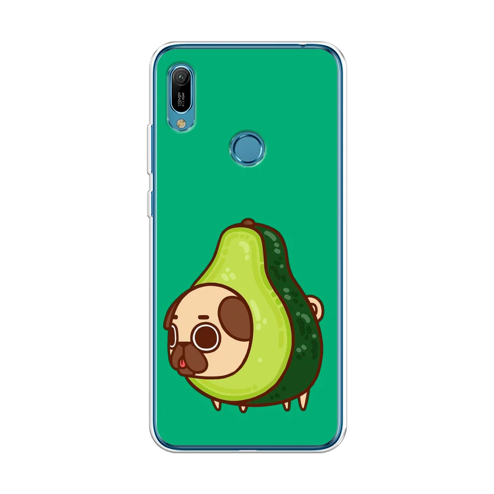 Мятный силиконовый чехол на Honor 8A/8A Pro/Huawei Y6 2019/Y6s / Хонор 8А прозрачный, с рисунком