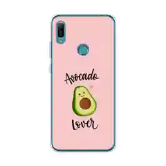 Розовый силиконовый чехол на Honor 8A/8A Pro/Huawei Y6 2019/Y6s / Хонор 8А прозрачный, с рисунком