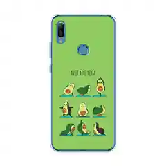 Салатовый силиконовый чехол на Honor 8A/8A Pro/Huawei Y6 2019/Y6s / Хонор 8А прозрачный, с рисунком