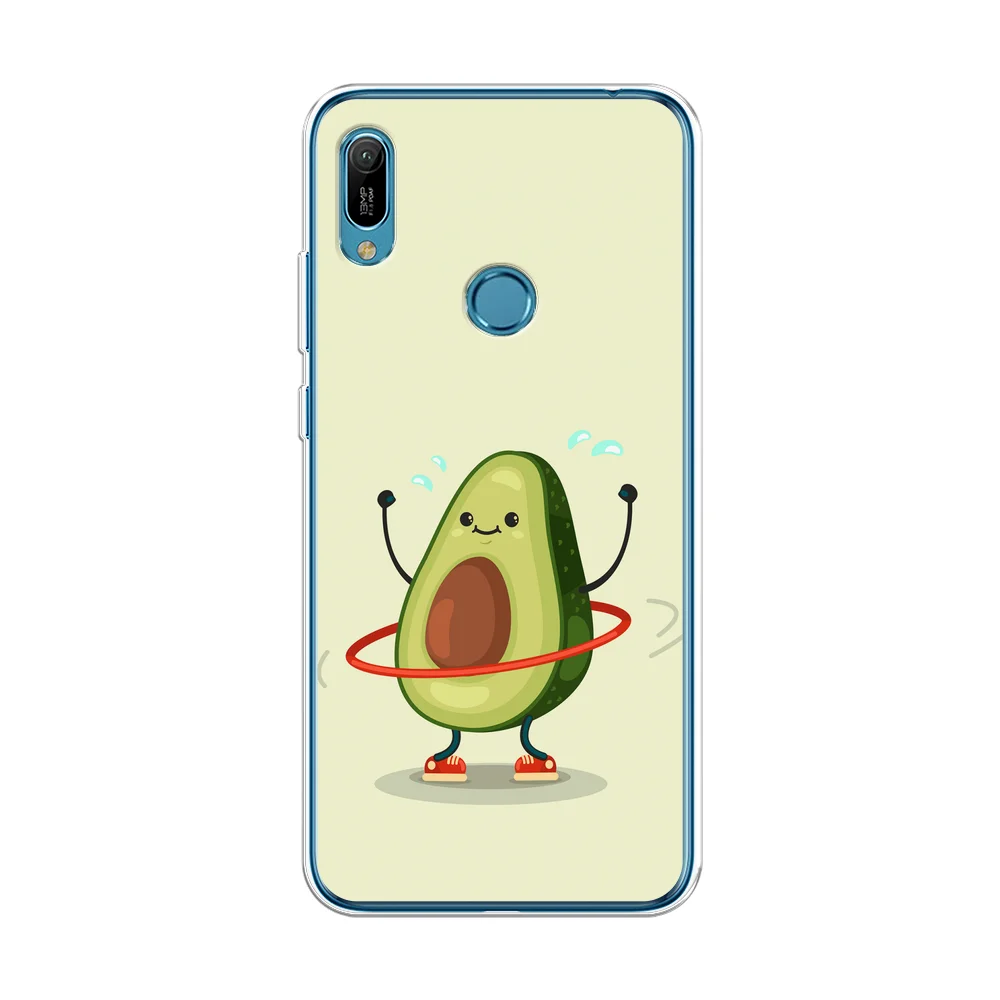 Светло-жёлтый силиконовый чехол на Honor 8A/8A Pro/Huawei Y6 2019/Y6s / Хонор 8А прозрачный, с рисунком