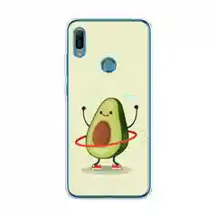 Светло-жёлтый силиконовый чехол на Honor 8A/8A Pro/Huawei Y6 2019/Y6s / Хонор 8А прозрачный, с рисунком