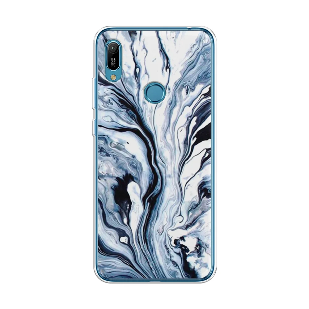 Сиреневый силиконовый чехол на Honor 8A/8A Pro/Huawei Y6 2019/Y6s / Хонор 8А прозрачный, с рисунком